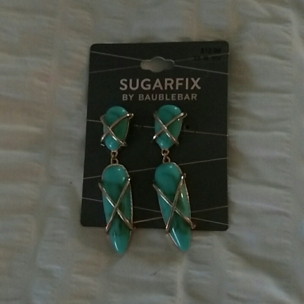 Turquoise statement earrings